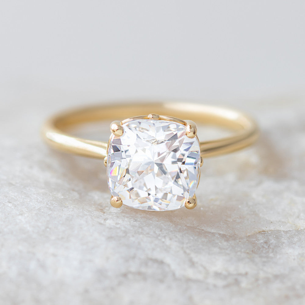 2 CT Round Three Stones Lab Grown Diamond Engagement Ring