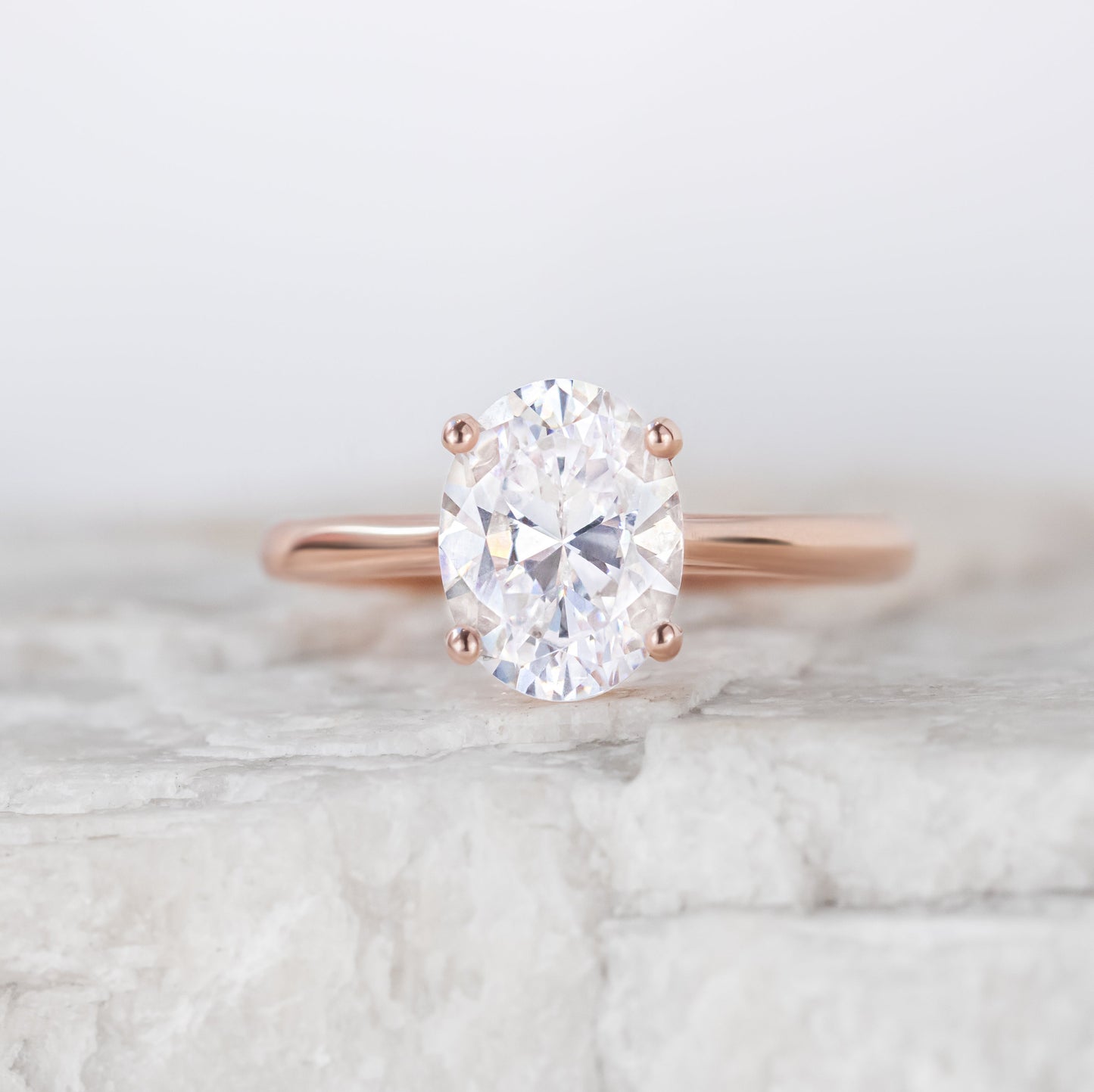 2 CT Round Three Stones Lab Grown Diamond Engagement Ring