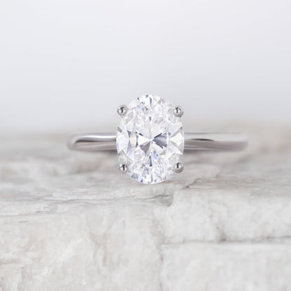 2 CT Round Three Stones Lab Grown Diamond Engagement Ring