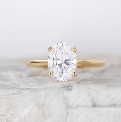 2 CT Round Three Stones Lab Grown Diamond Engagement Ring