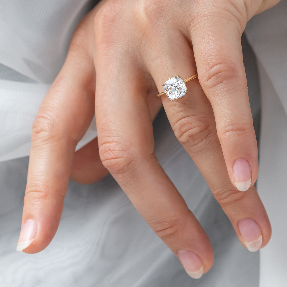 2 CT Round Three Stones Lab Grown Diamond Engagement Ring