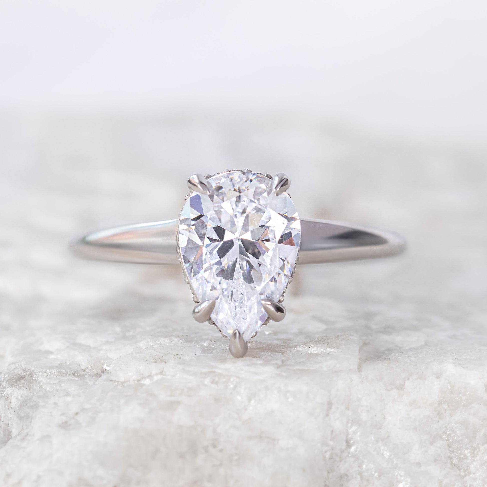 2 CT Round Three Stones Lab Grown Diamond Engagement Ring
