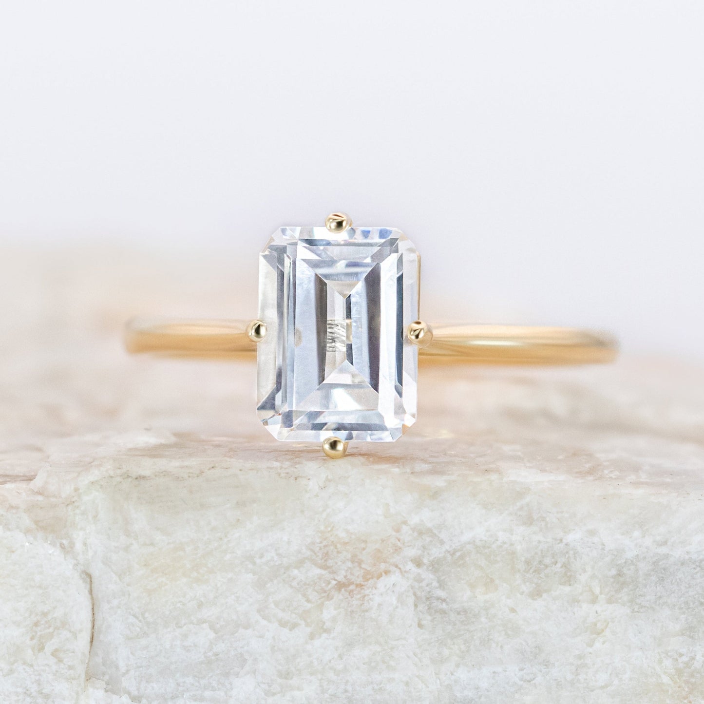 2 CT Round Three Stones Lab Grown Diamond Engagement Ring