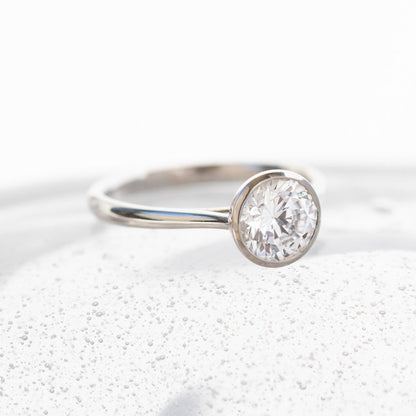 2 CT Round Three Stones Lab Grown Diamond Engagement Ring