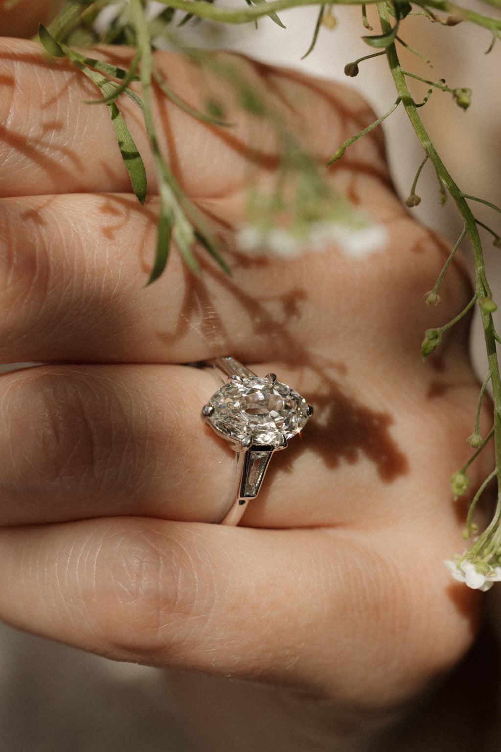 Round Swirl Semi Pave Engagement Ring – 1 CT Moissanite Diamond