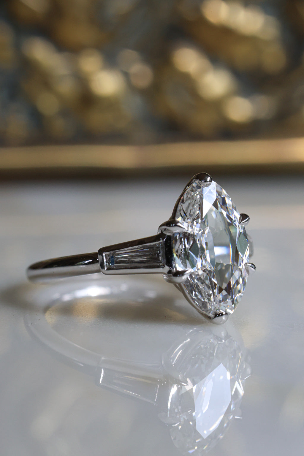 Round Swirl Semi Pave Engagement Ring – 1 CT Moissanite Diamond