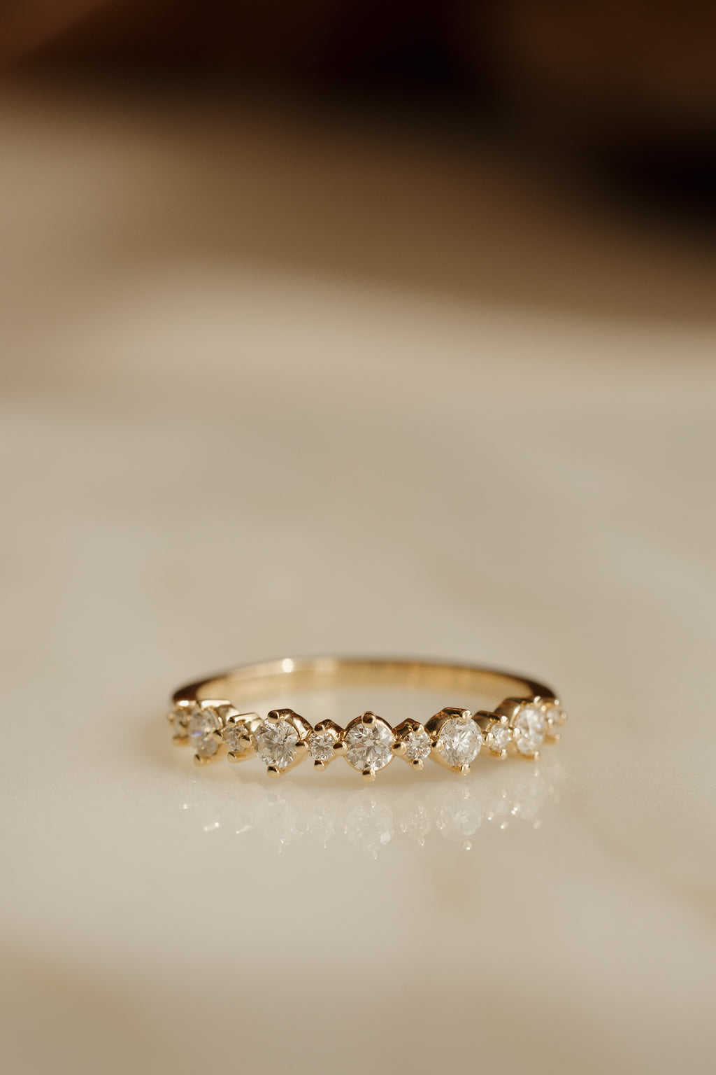 0.13 TCW Round Twisted Moissanite Wedding Band