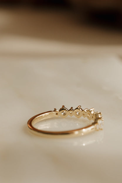 0.13 TCW Round Twisted Moissanite Wedding Band