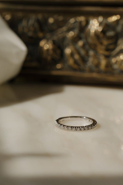 0.13 TCW Round Twisted Moissanite Wedding Band