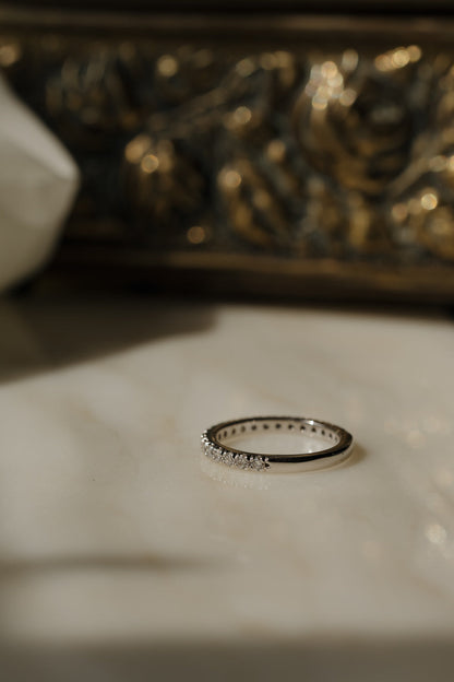 0.13 TCW Round Twisted Moissanite Wedding Band