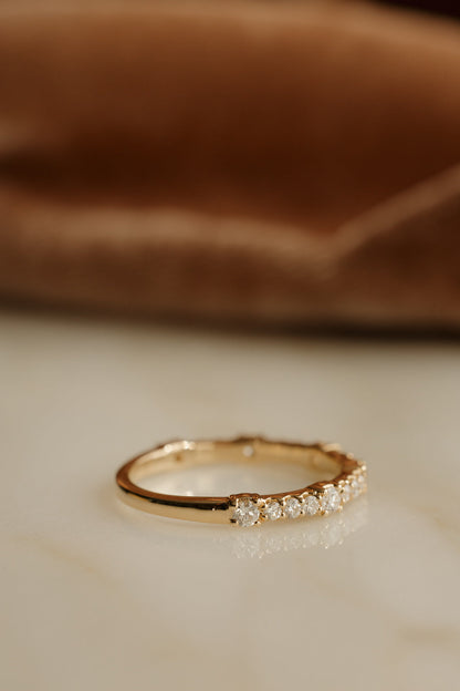 0.13 TCW Round Twisted Moissanite Wedding Band