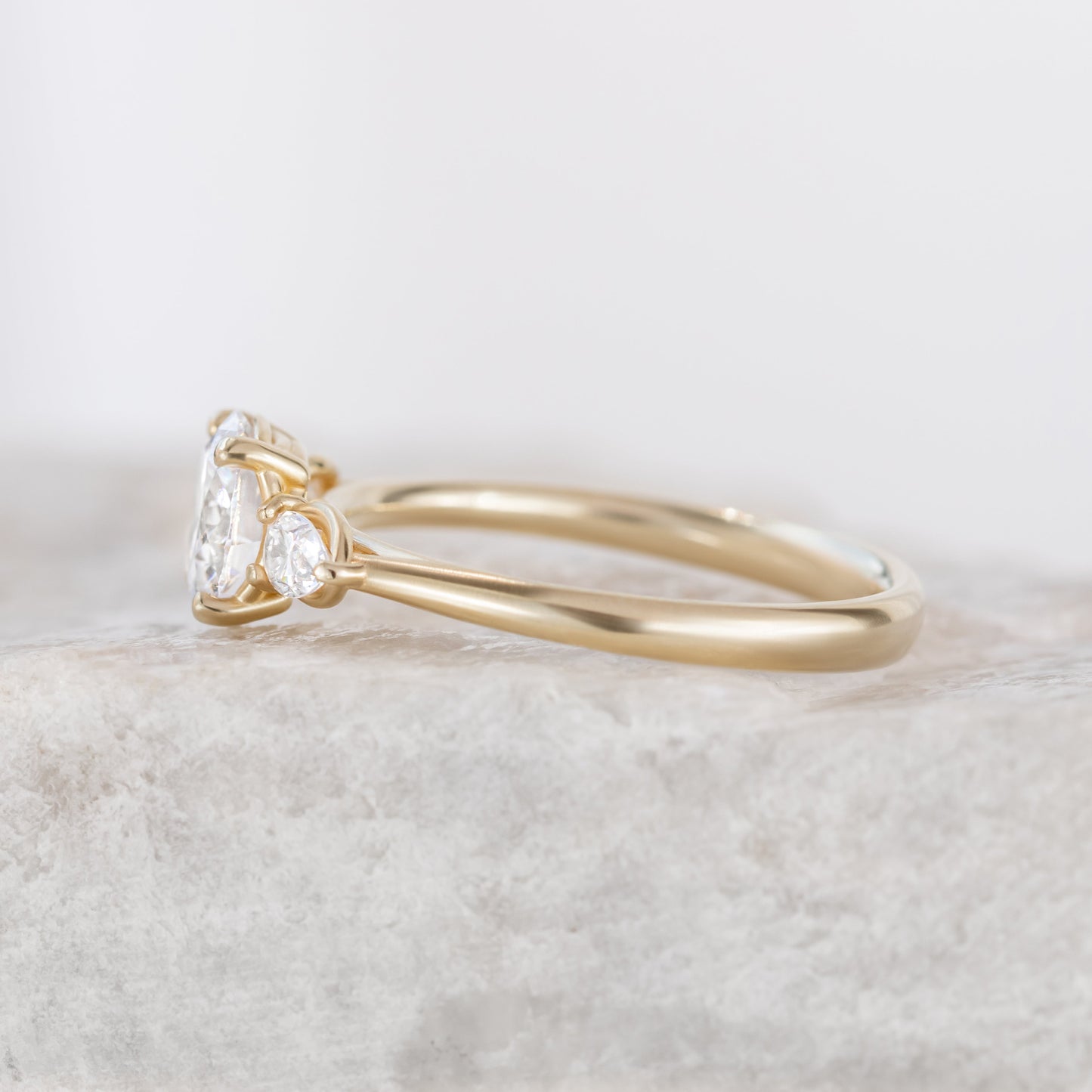 2 CT Round Three Stones Lab Grown Diamond Engagement Ring