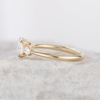 2 CT Round Three Stones Lab Grown Diamond Engagement Ring