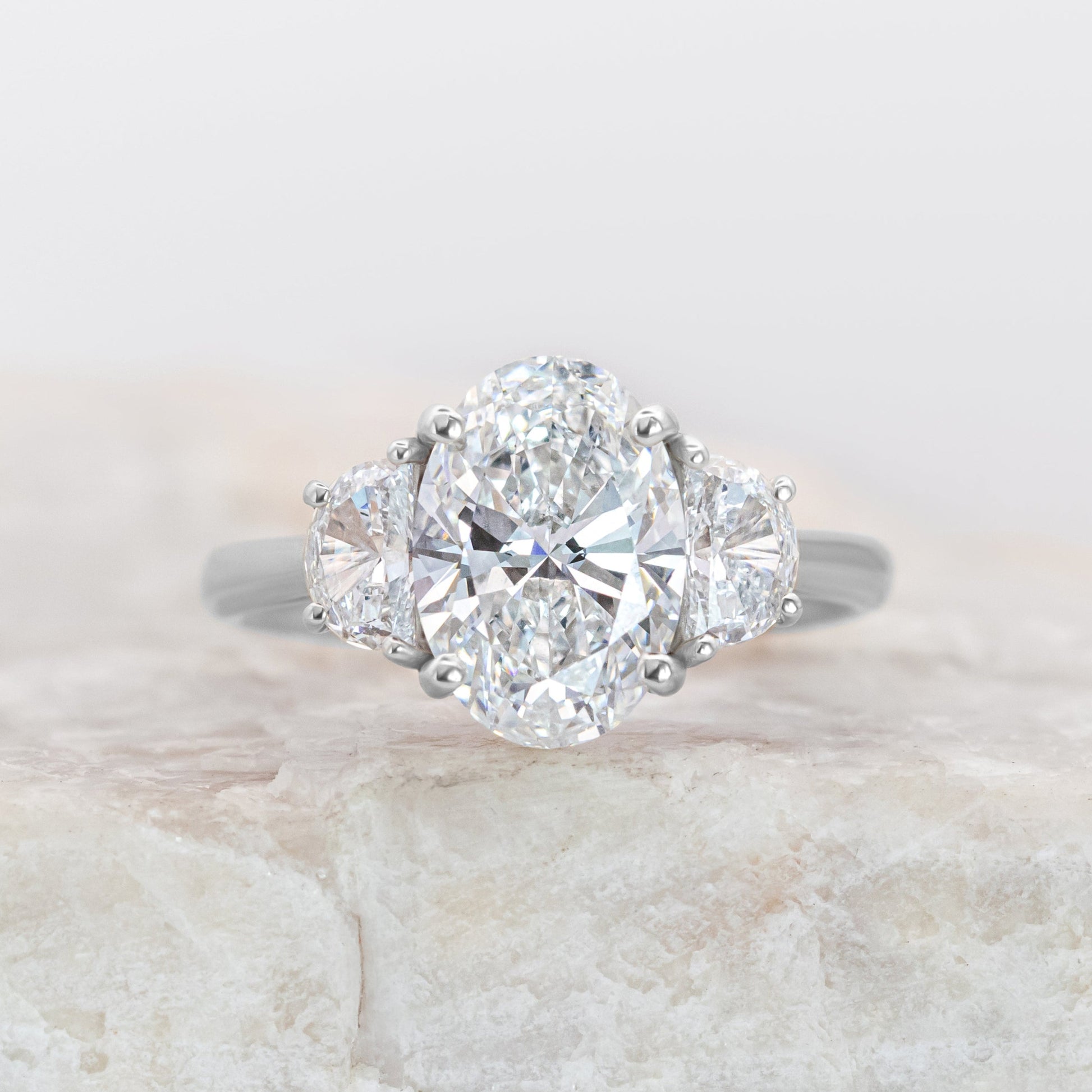 2 CT Round Three Stones Lab Grown Diamond Engagement Ring