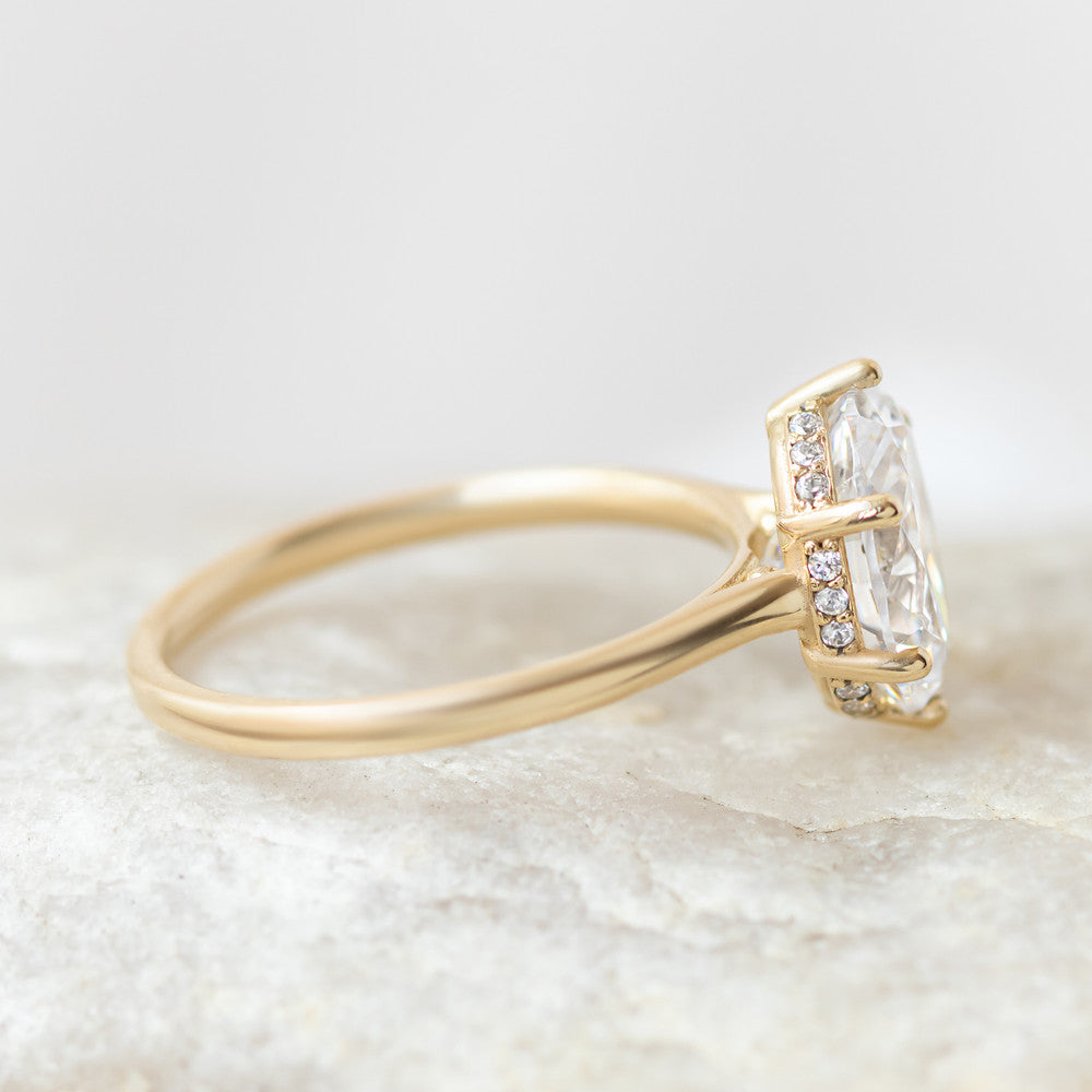 2 CT Round Three Stones Lab Grown Diamond Engagement Ring