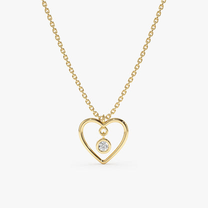 1.0 CT Round Bezel Solitaire Lab Grown Diamond Necklace