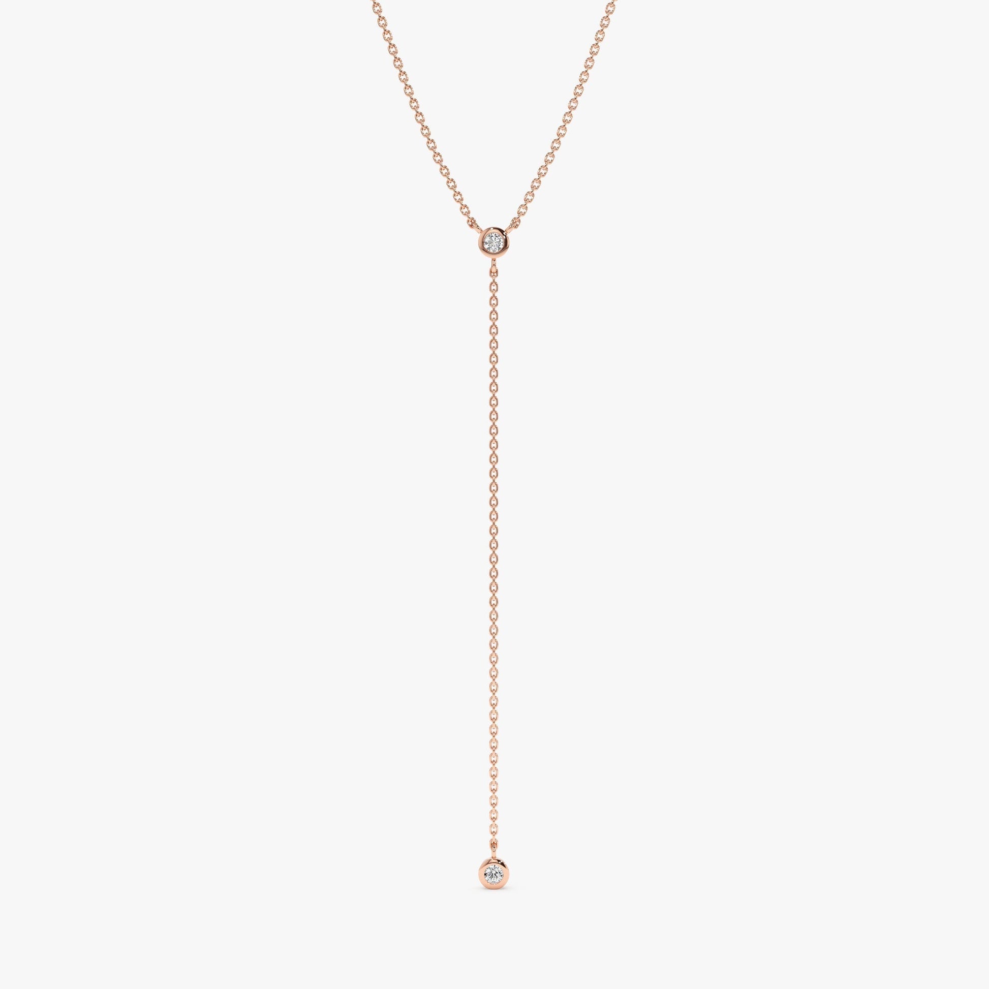 1.0 CT Round Bezel Solitaire Lab Grown Diamond Necklace