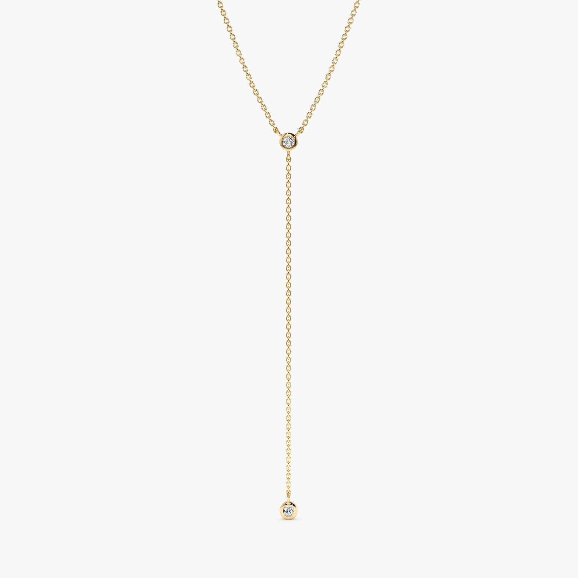 1.0 CT Round Bezel Solitaire Lab Grown Diamond Necklace