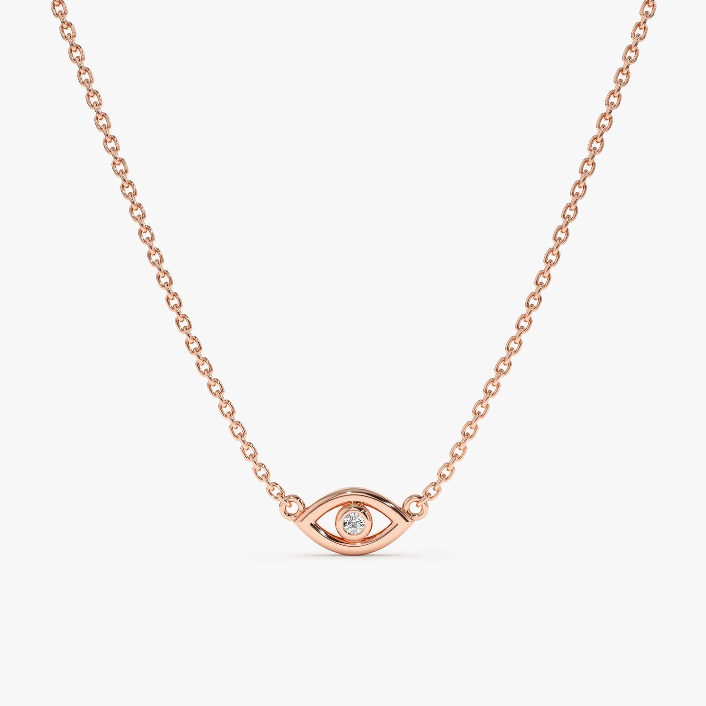 1.0 CT Round Bezel Solitaire Lab Grown Diamond Necklace