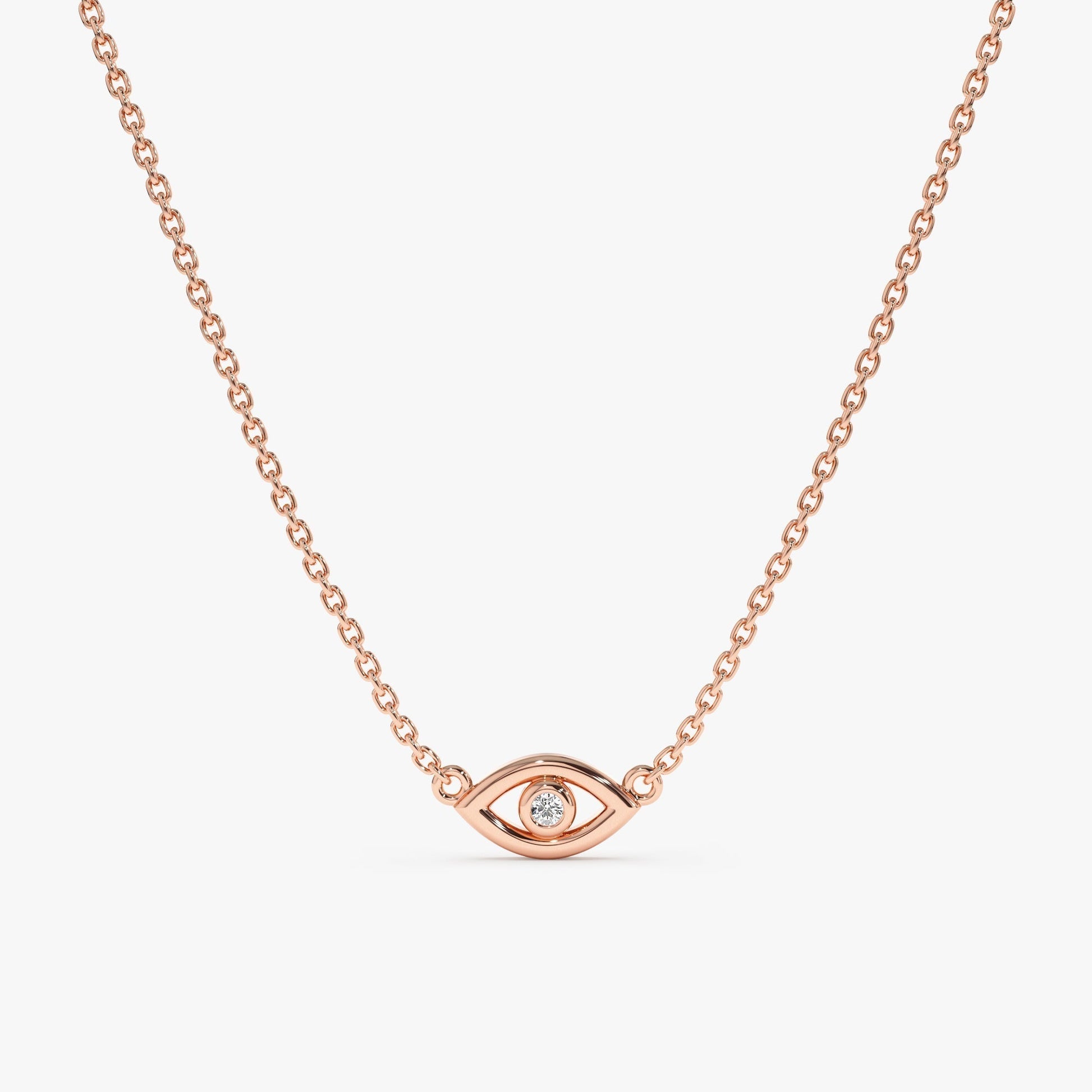 1.0 CT Round Bezel Solitaire Lab Grown Diamond Necklace