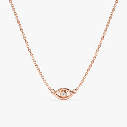 1.0 CT Round Bezel Solitaire Lab Grown Diamond Necklace