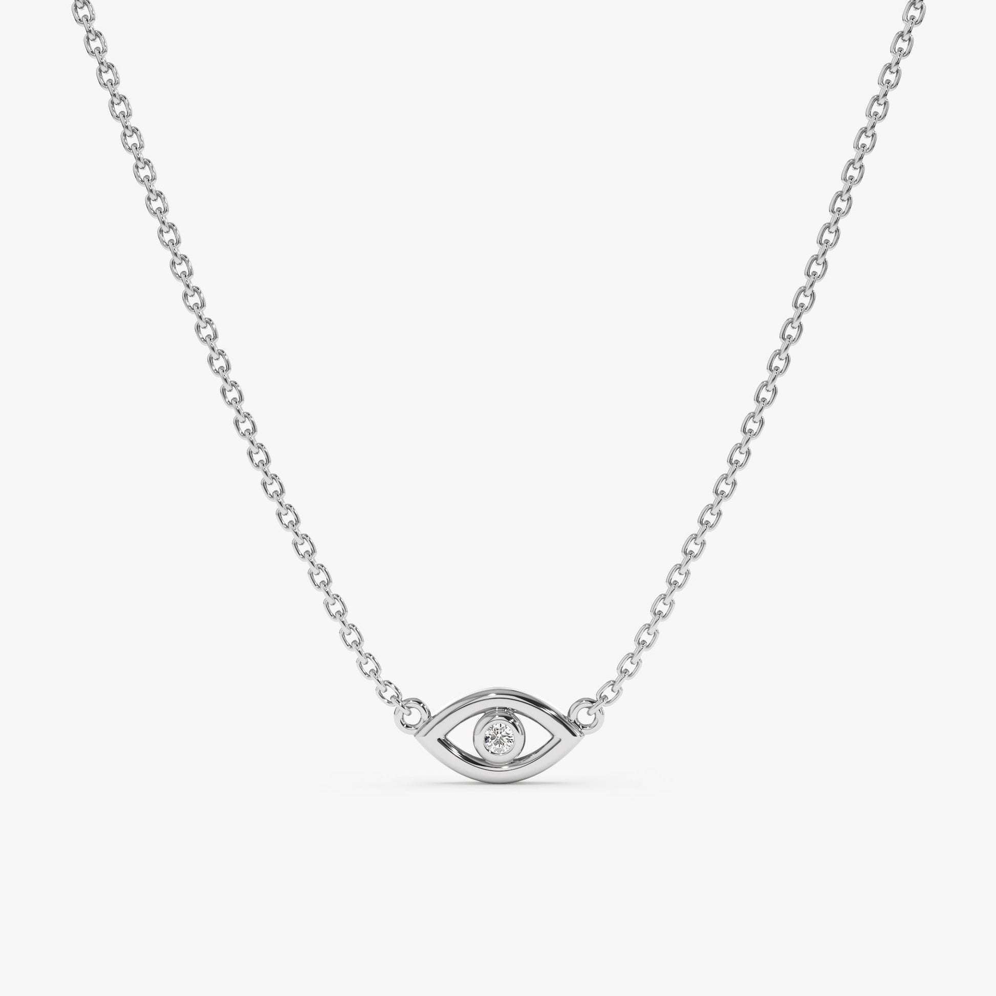 1.0 CT Round Bezel Solitaire Lab Grown Diamond Necklace