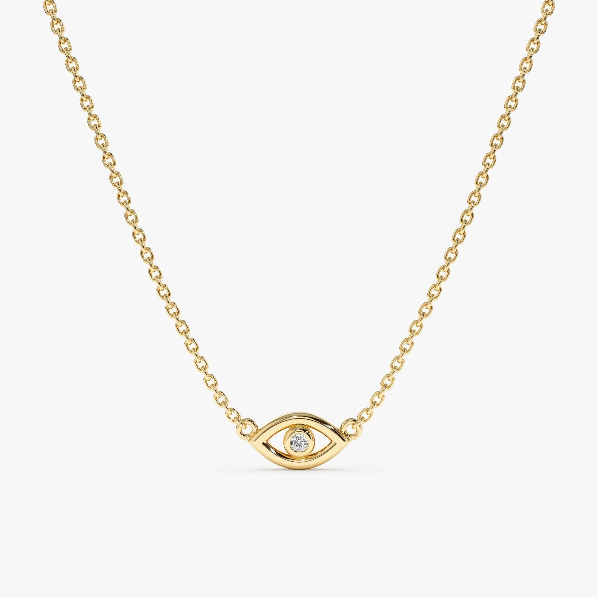 1.0 CT Round Bezel Solitaire Lab Grown Diamond Necklace