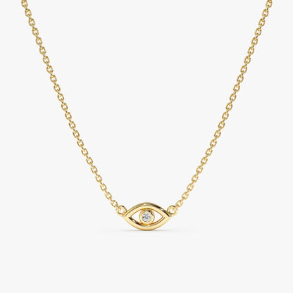1.0 CT Round Bezel Solitaire Lab Grown Diamond Necklace