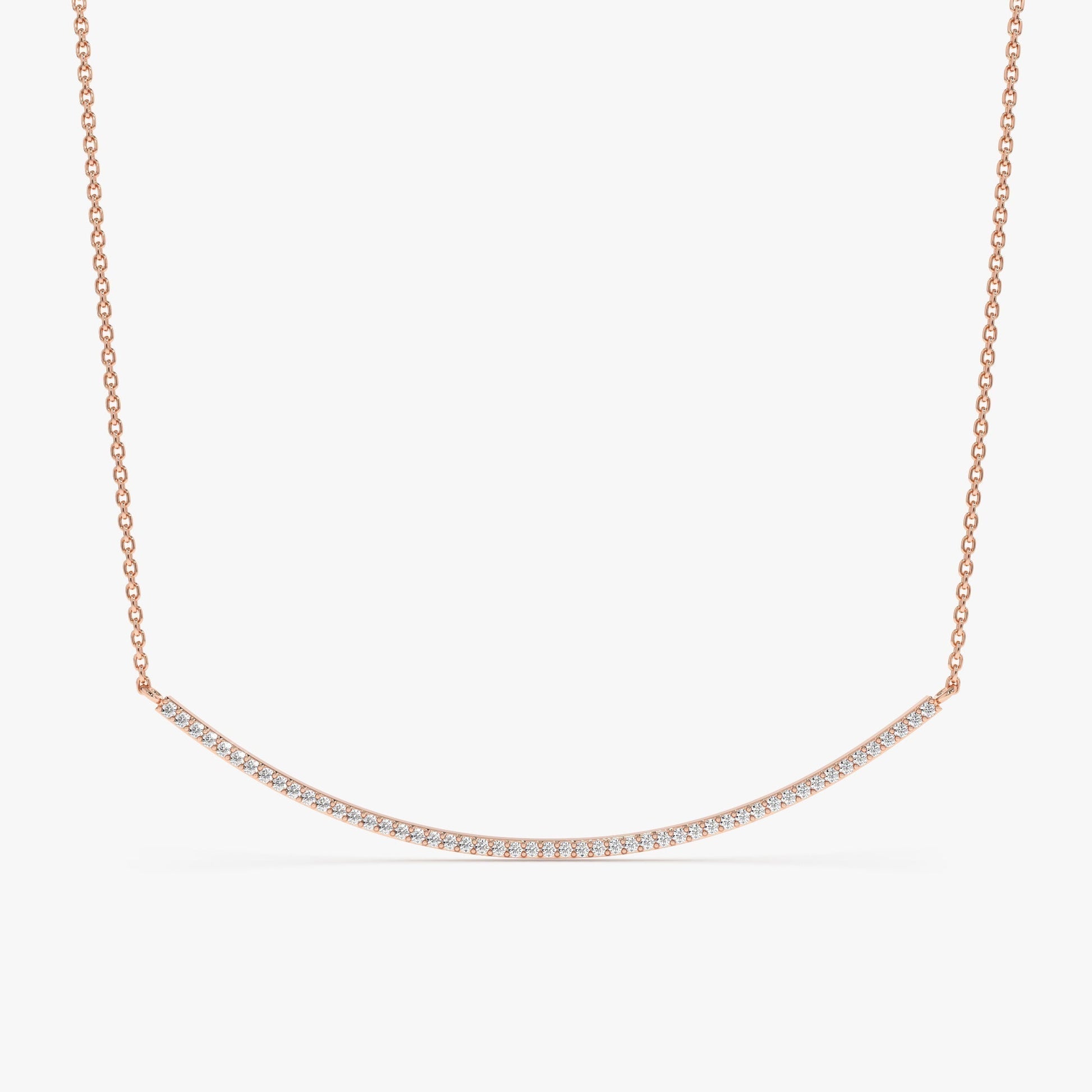 1.0 CT Round Bezel Solitaire Lab Grown Diamond Necklace