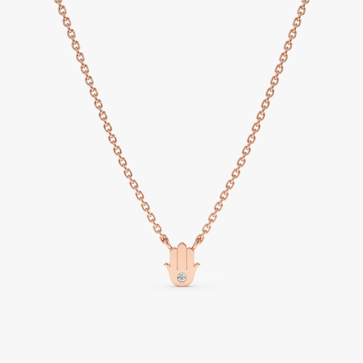 1.0 CT Round Bezel Solitaire Lab Grown Diamond Necklace