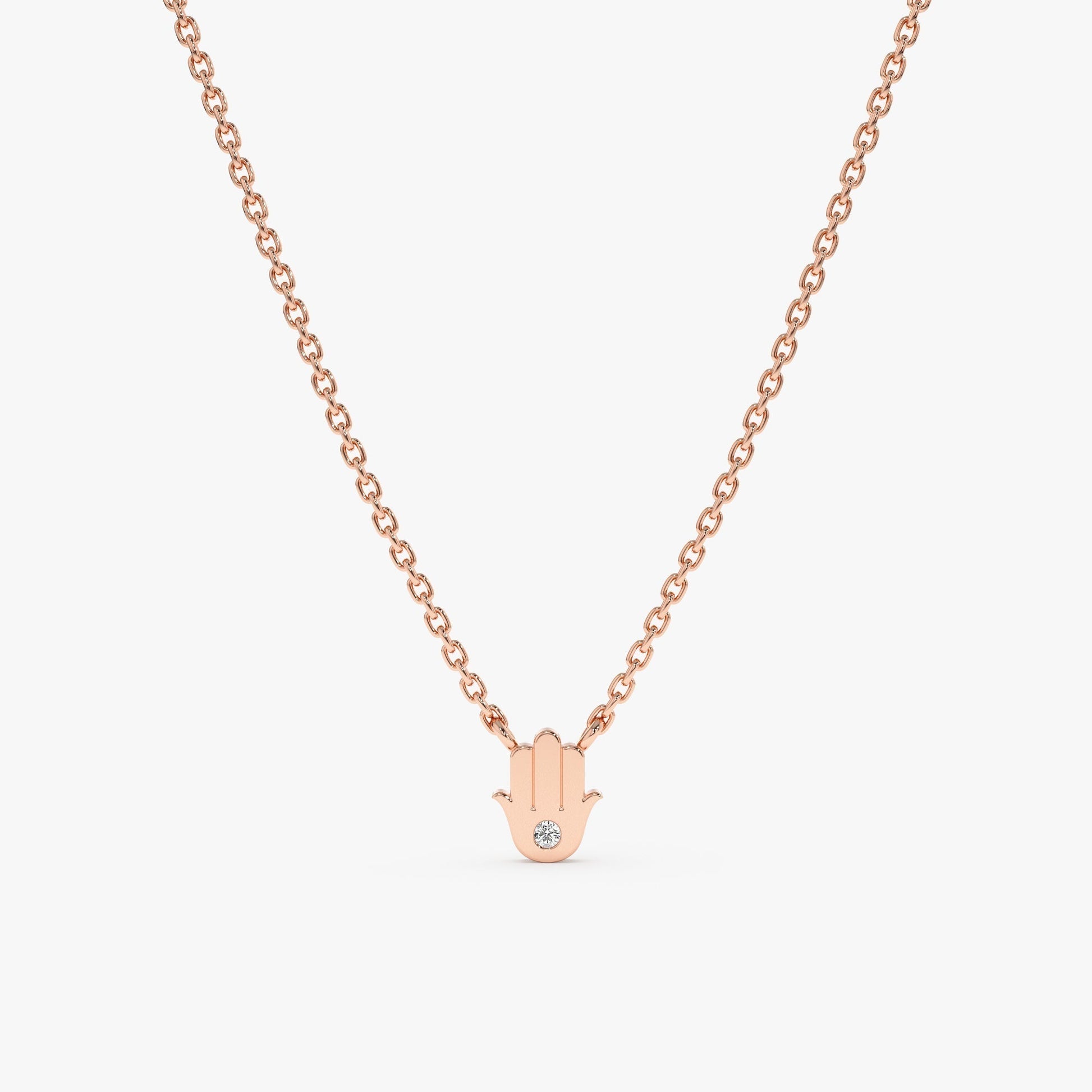 1.0 CT Round Bezel Solitaire Lab Grown Diamond Necklace
