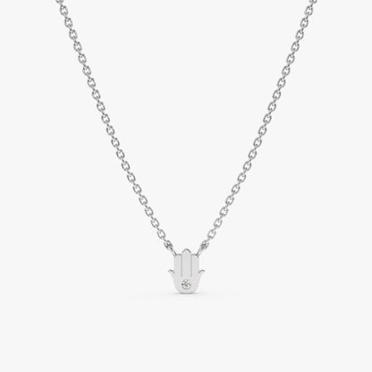 1.0 CT Round Bezel Solitaire Lab Grown Diamond Necklace