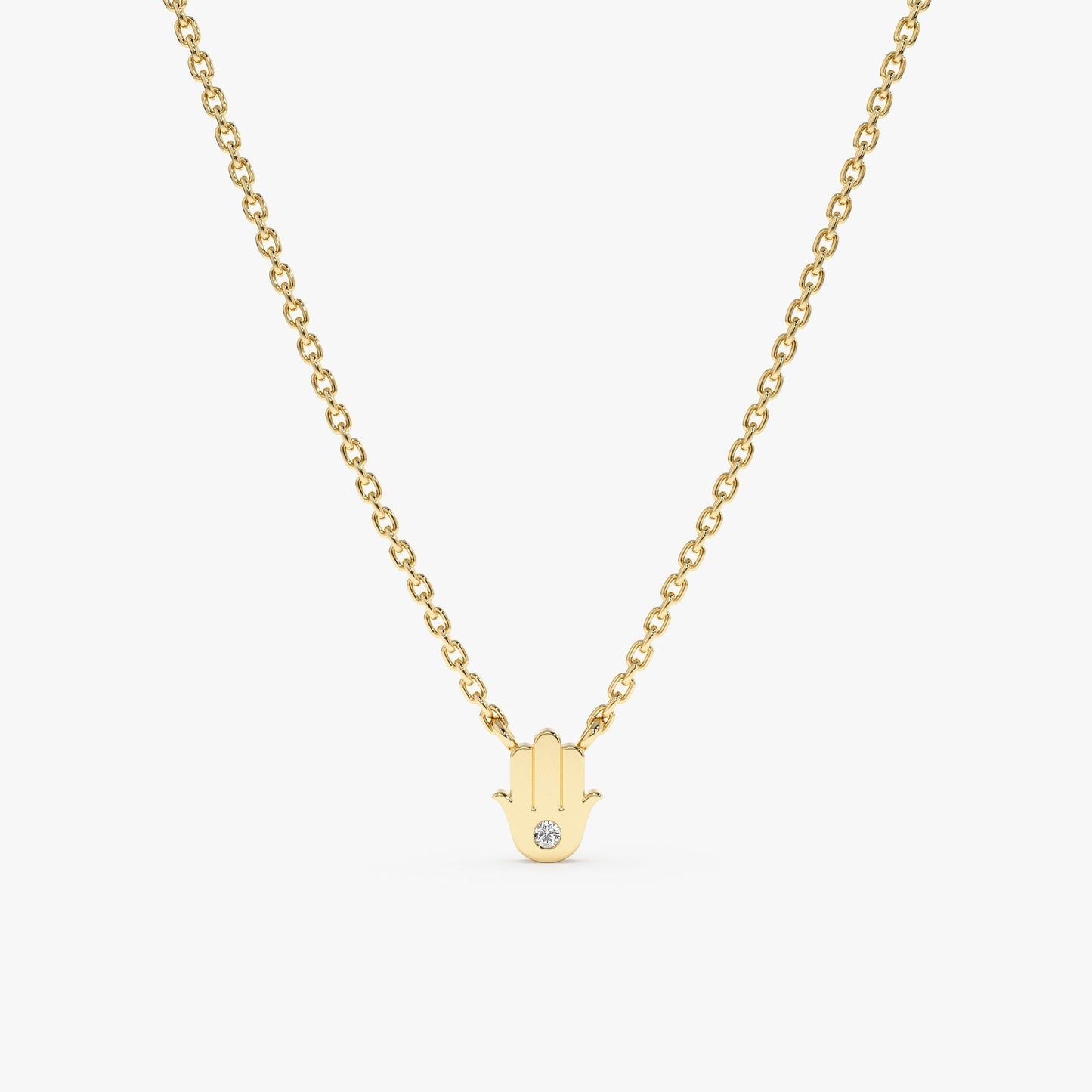 1.0 CT Round Bezel Solitaire Lab Grown Diamond Necklace