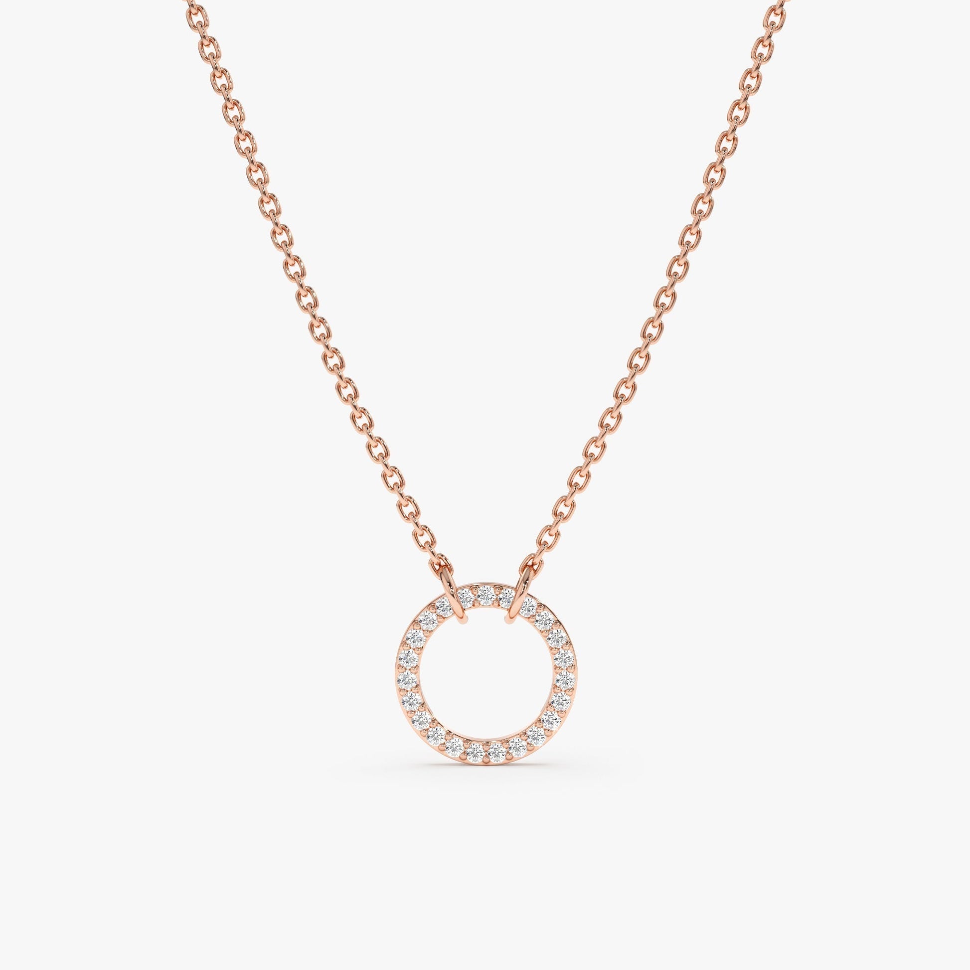 1.0 CT Round Bezel Solitaire Lab Grown Diamond Necklace