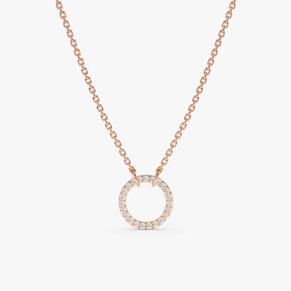1.0 CT Round Bezel Solitaire Lab Grown Diamond Necklace