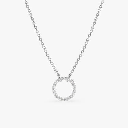 1.0 CT Round Bezel Solitaire Lab Grown Diamond Necklace