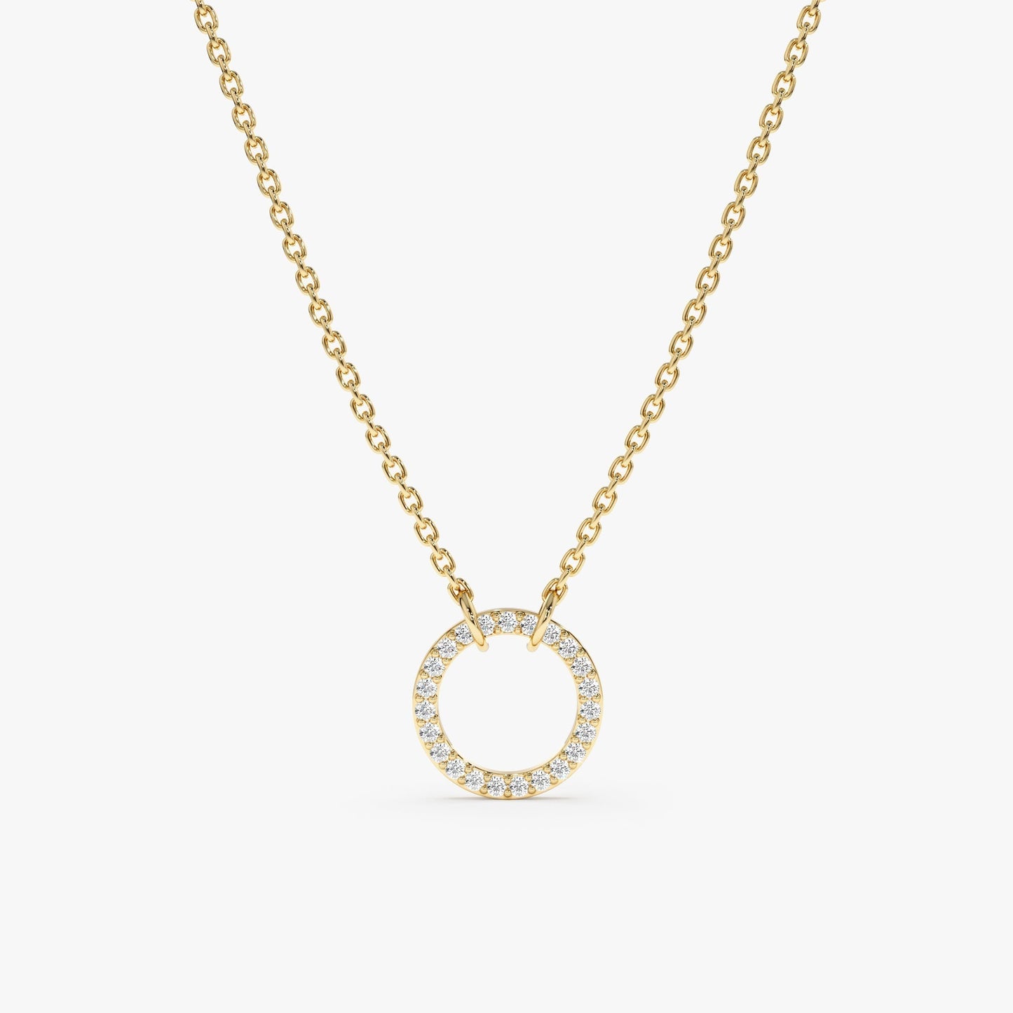 1.0 CT Round Bezel Solitaire Lab Grown Diamond Necklace