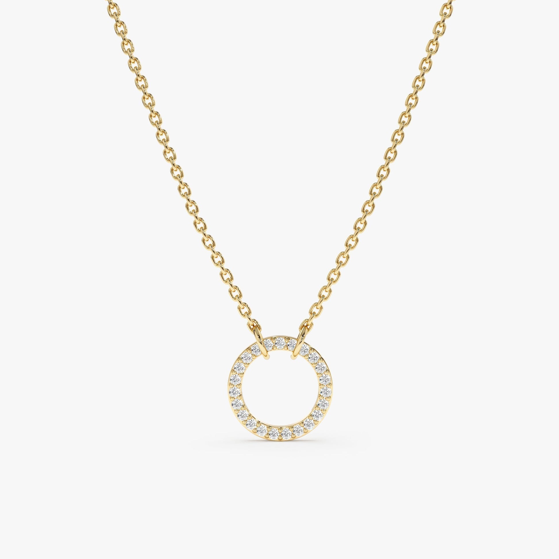 1.0 CT Round Bezel Solitaire Lab Grown Diamond Necklace