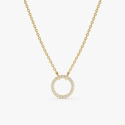 1.0 CT Round Bezel Solitaire Lab Grown Diamond Necklace