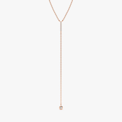 1.0 CT Round Bezel Solitaire Lab Grown Diamond Necklace