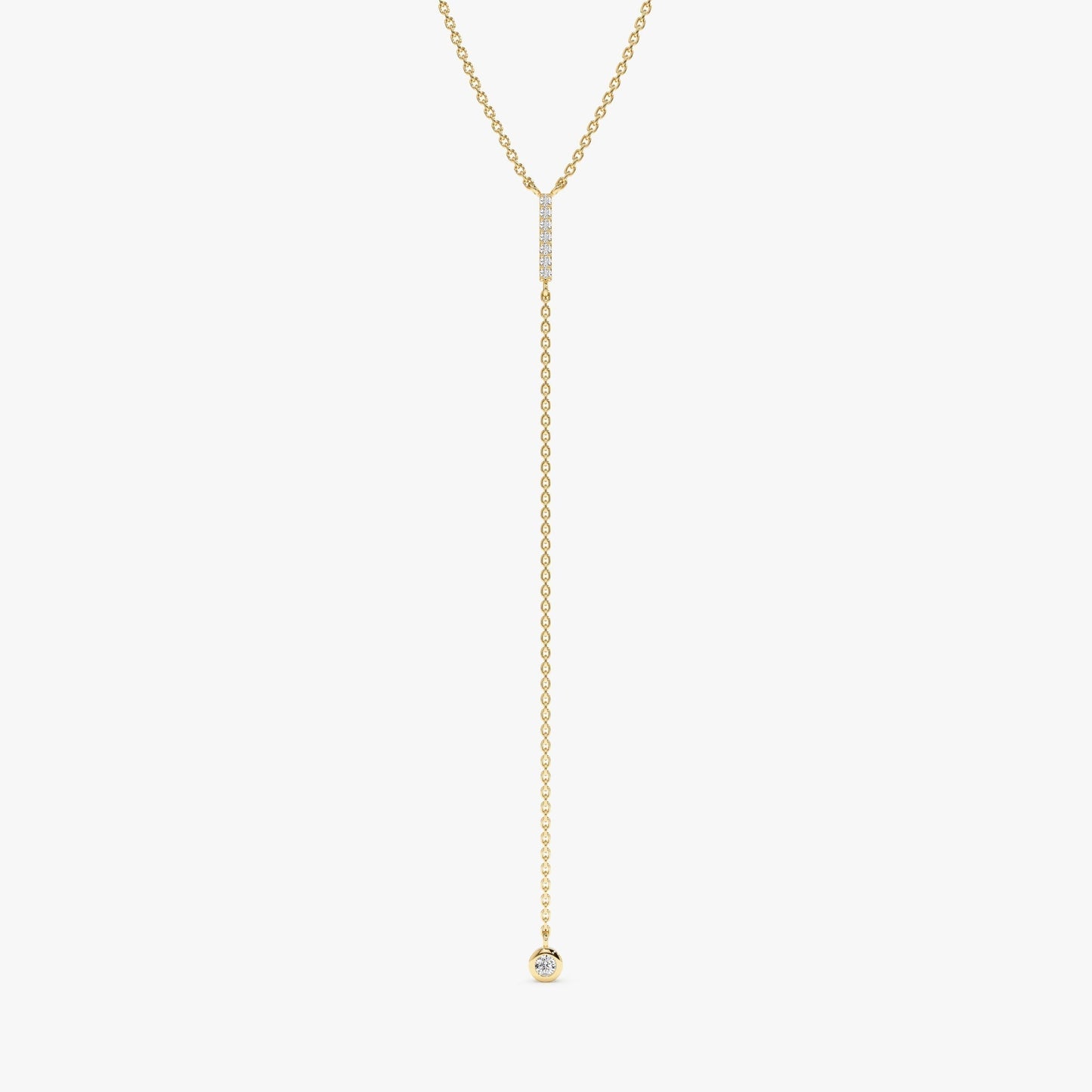 1.0 CT Round Bezel Solitaire Lab Grown Diamond Necklace