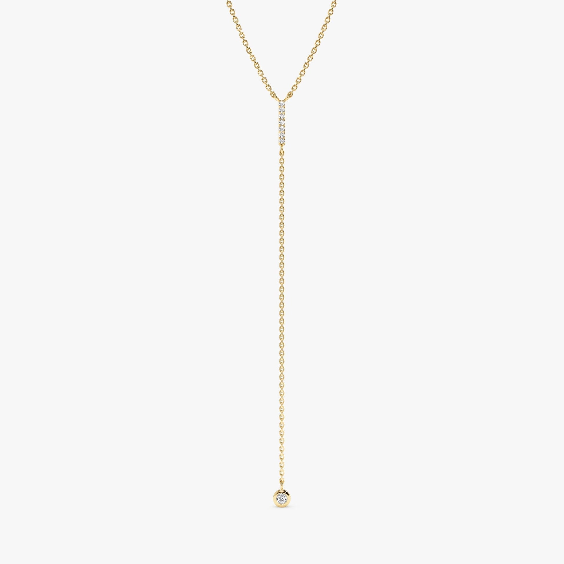 1.0 CT Round Bezel Solitaire Lab Grown Diamond Necklace
