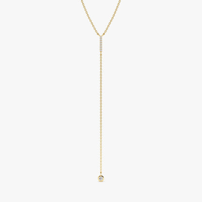 1.0 CT Round Bezel Solitaire Lab Grown Diamond Necklace