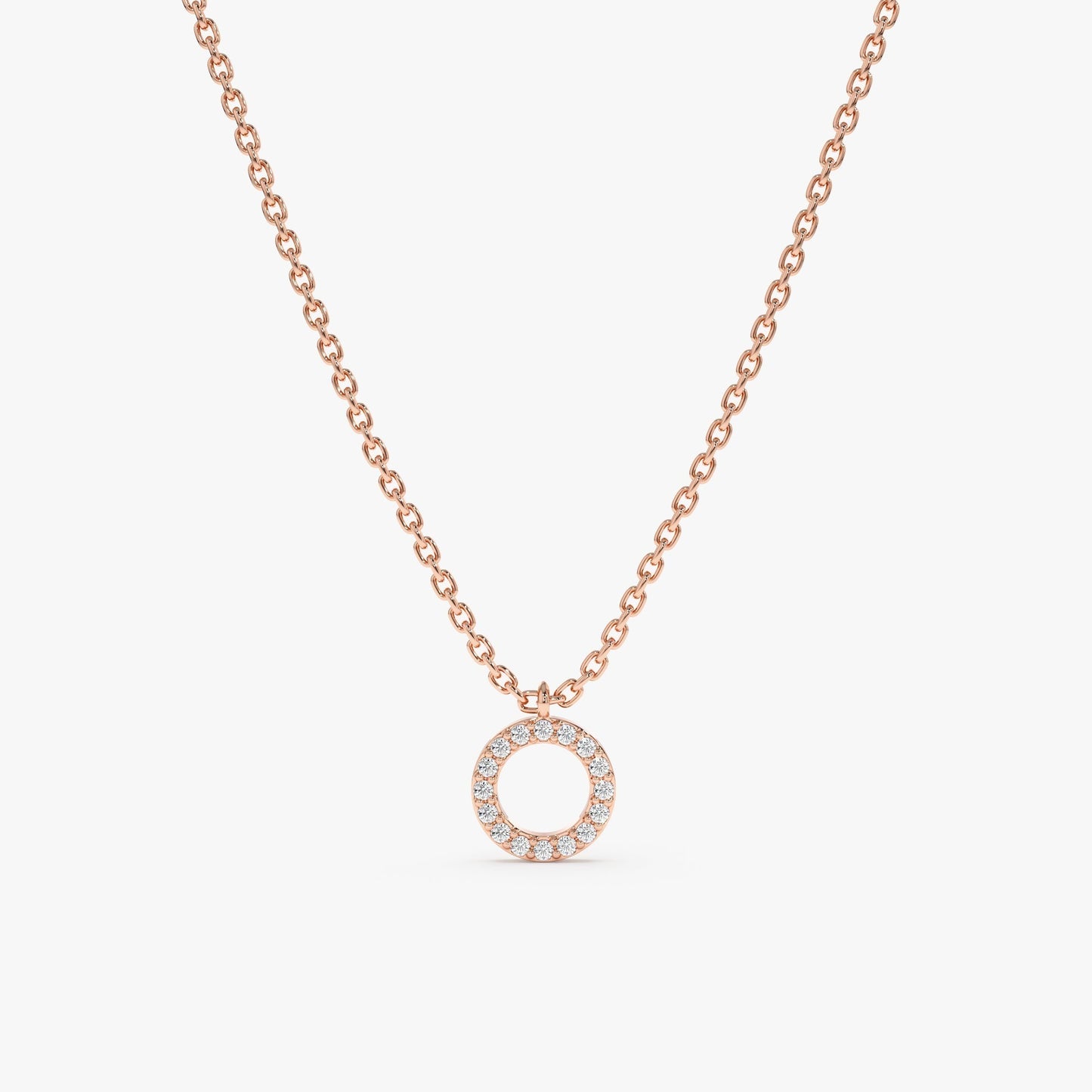 1.0 CT Round Bezel Solitaire Lab Grown Diamond Necklace