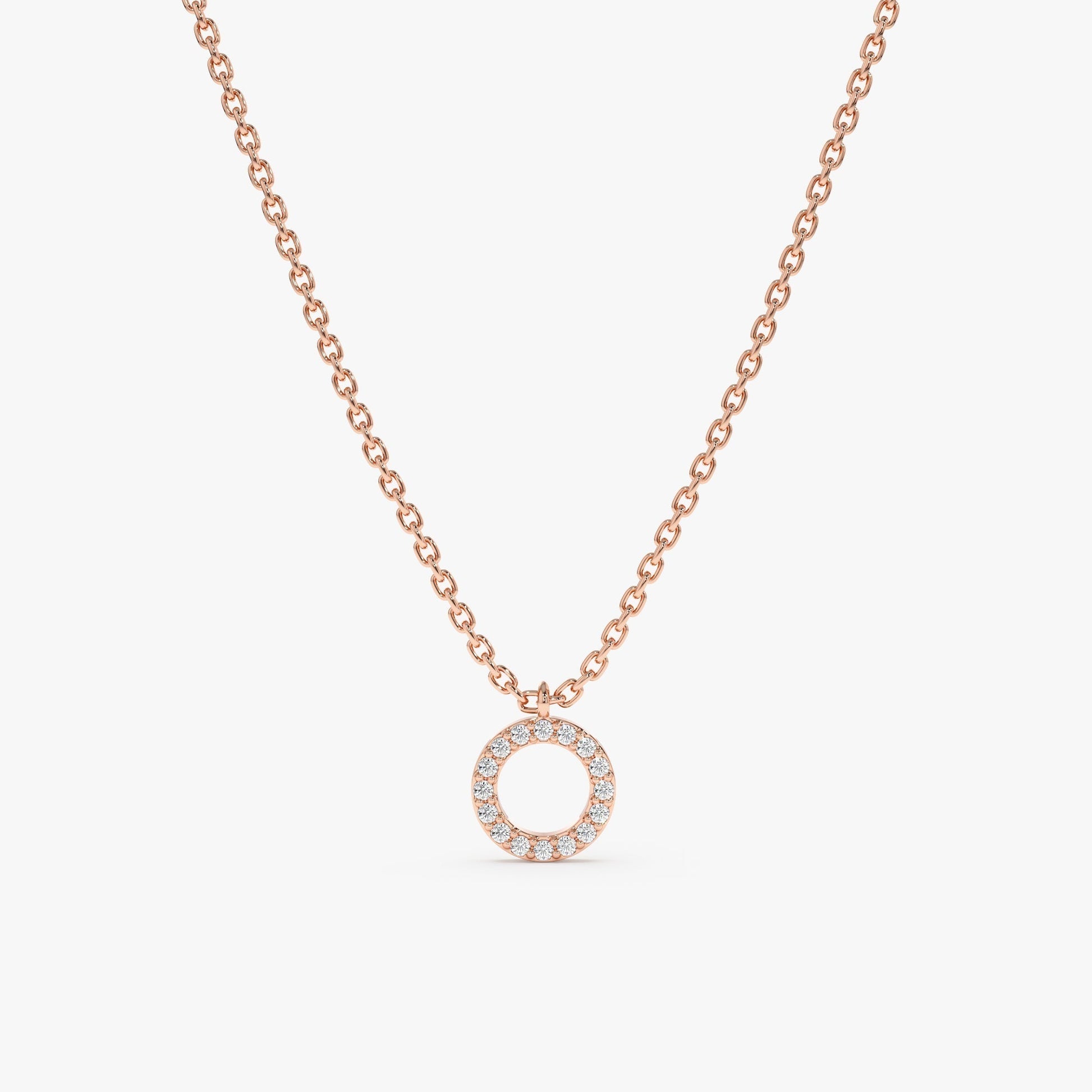 1.0 CT Round Bezel Solitaire Lab Grown Diamond Necklace