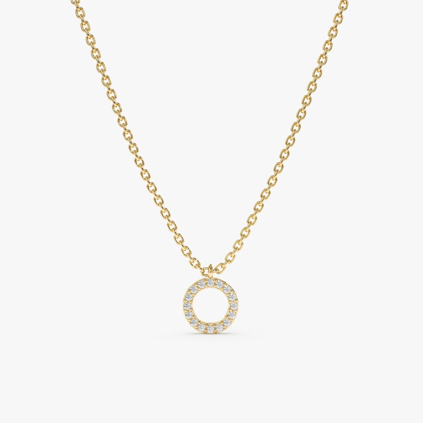 1.0 CT Round Bezel Solitaire Lab Grown Diamond Necklace
