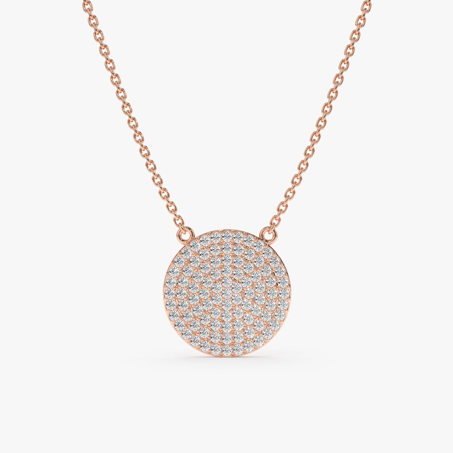 1.0 CT Round Bezel Solitaire Lab Grown Diamond Necklace