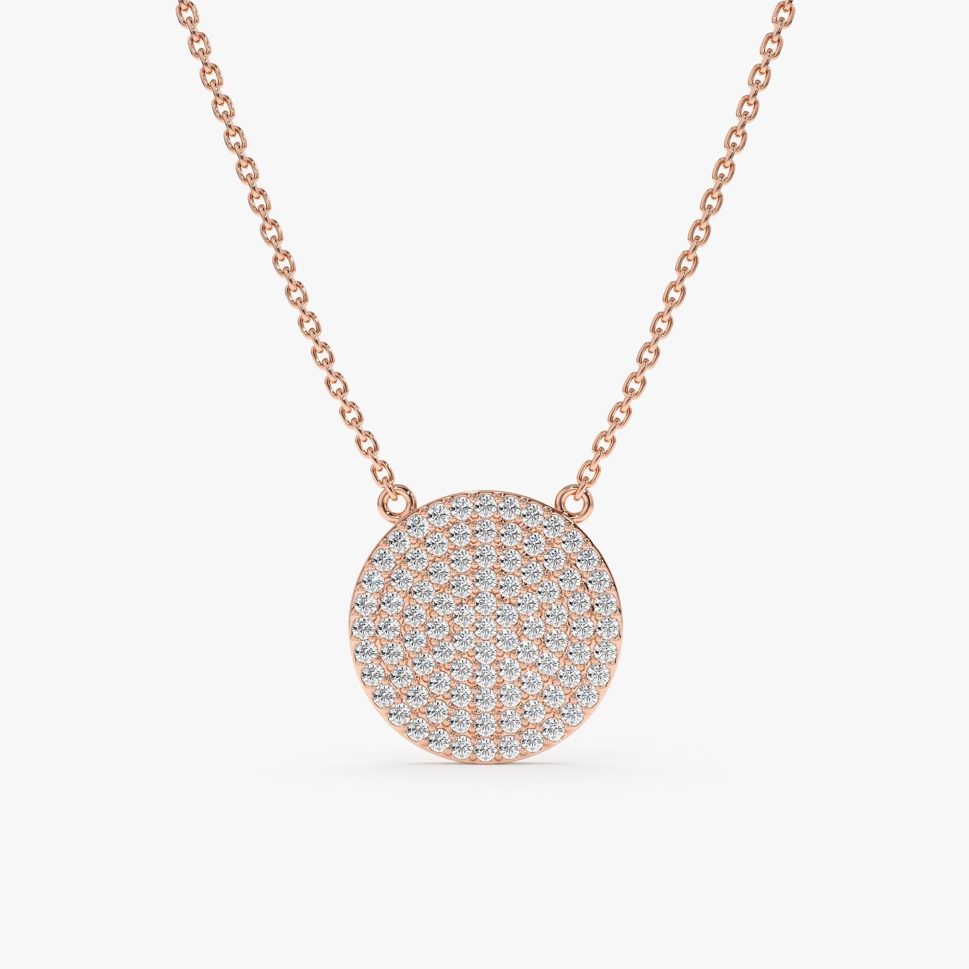 1.0 CT Round Bezel Solitaire Lab Grown Diamond Necklace