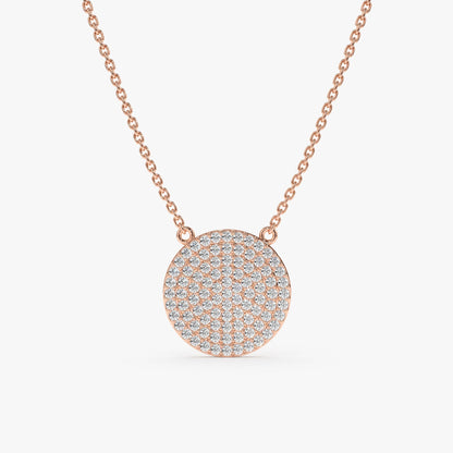 1.0 CT Round Bezel Solitaire Lab Grown Diamond Necklace