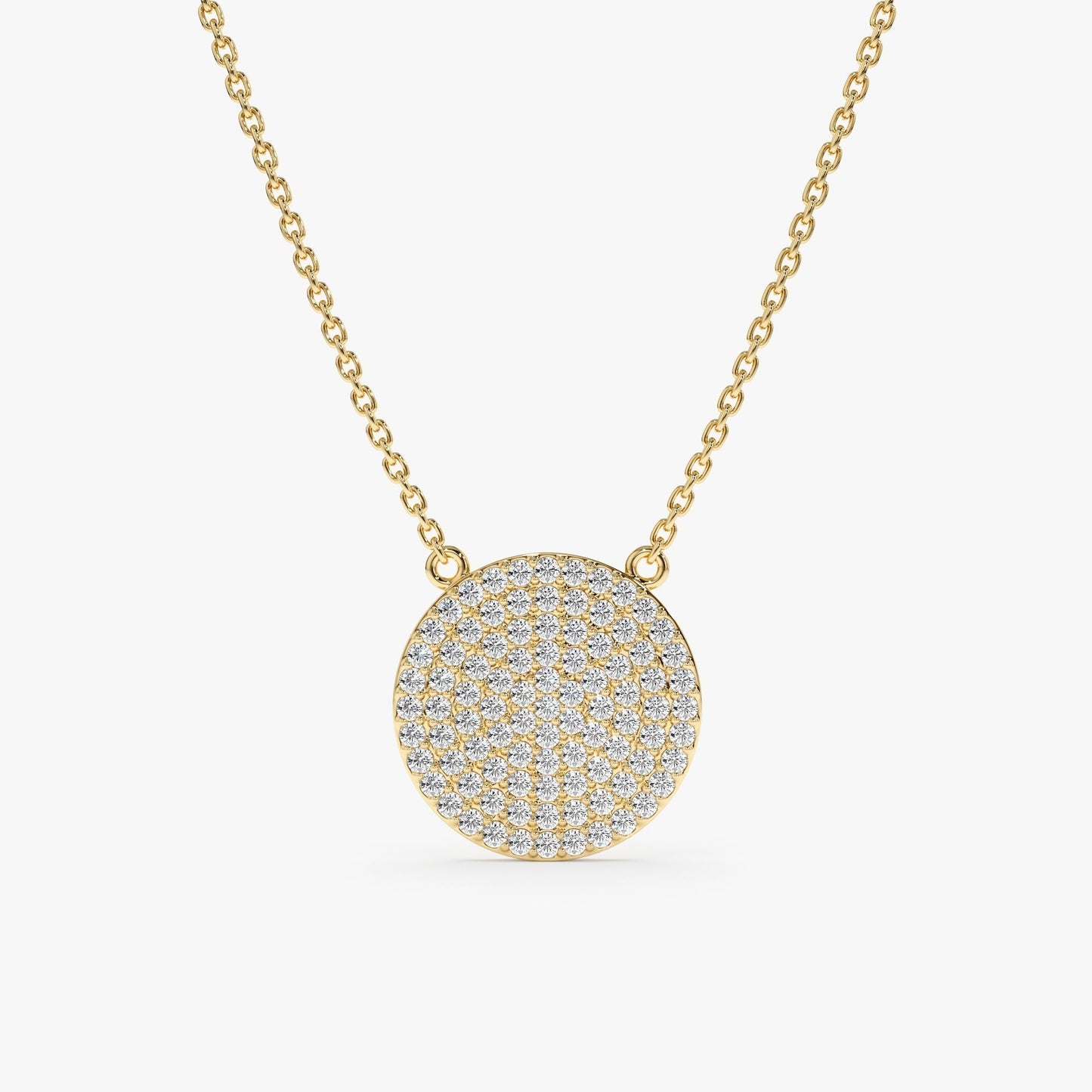 1.0 CT Round Bezel Solitaire Lab Grown Diamond Necklace